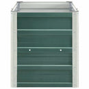 forhøjet plantekasse 240x40x45 cm galvaniseret stål grøn