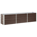 forhøjet plantekasse 240x40x45 cm galvaniseret stål brun