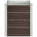 forhøjet plantekasse 240x40x45 cm galvaniseret stål brun