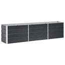 hævet plantekasse 240x40x45 cm galvaniseret stål antracitgrå