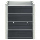 hævet plantekasse 240x40x45 cm galvaniseret stål antracitgrå