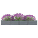 forhøjet plantekasse 320x40x45 cm galvaniseret stål grå