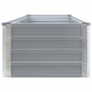forhøjet plantekasse 320x40x45 cm galvaniseret stål grå