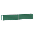 forhøjet plantekasse 320x40x45 cm galvaniseret stål grøn