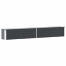 forhøjet plantekasse 320x40x45 cm galvaniseret stål antracitgrå
