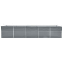 forhøjet plantekasse 400x80x45 cm galvaniseret stål grå
