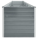forhøjet plantekasse 400x80x45 cm galvaniseret stål grå