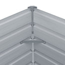 forhøjet plantekasse 400x80x45 cm galvaniseret stål grå