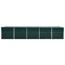 forhøjet plantekasse 400x80x45 cm galvaniseret stål grøn