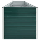 forhøjet plantekasse 400x80x45 cm galvaniseret stål grøn