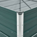forhøjet plantekasse 400x80x45 cm galvaniseret stål grøn