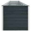 forhøjet plantekasse 400x80x45 cm galvaniseret stål antracitgrå