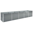 forhøjet plantekasse 400x80x77 cm galvaniseret stål grå