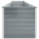 forhøjet plantekasse 400x80x77 cm galvaniseret stål grå