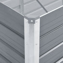 forhøjet plantekasse 400x80x77 cm galvaniseret stål grå