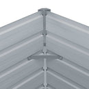 forhøjet plantekasse 400x80x77 cm galvaniseret stål grå
