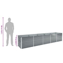 forhøjet plantekasse 400x80x77 cm galvaniseret stål grå