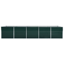 forhøjet plantekasse 400x80x77 cm galvaniseret stål grøn
