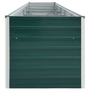 forhøjet plantekasse 400x80x77 cm galvaniseret stål grøn