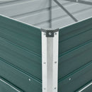 forhøjet plantekasse 400x80x77 cm galvaniseret stål grøn