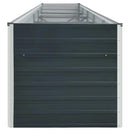 forhøjet plantekasse 400x80x77 cm galvaniseret stål antracitgrå