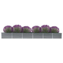 forhøjet plantekasse 480x80x45 cm galvaniseret stål grå