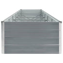 forhøjet plantekasse 480x80x45 cm galvaniseret stål grå