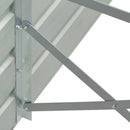 forhøjet plantekasse 480x80x45 cm galvaniseret stål grå