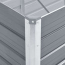 forhøjet plantekasse 480x80x45 cm galvaniseret stål grå