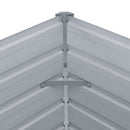 forhøjet plantekasse 480x80x45 cm galvaniseret stål grå
