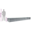 forhøjet plantekasse 480x80x45 cm galvaniseret stål grå