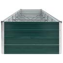 forhøjet plantekasse 480x80x45 cm galvaniseret stål grøn