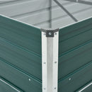 forhøjet plantekasse 480x80x45 cm galvaniseret stål grøn