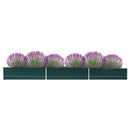 forhøjet plantekasse 480x80x45 cm galvaniseret stål grøn