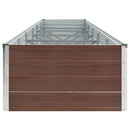 forhøjet plantekasse 480x80x45 cm galvaniseret stål brun