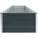 forhøjet plantekasse 480x80x45 cm galvaniseret stål antracitgrå