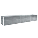 forhøjet plantekasse 480x80x77 cm galvaniseret stål grå