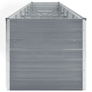 forhøjet plantekasse 480x80x77 cm galvaniseret stål grå