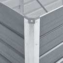 forhøjet plantekasse 480x80x77 cm galvaniseret stål grå