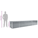forhøjet plantekasse 480x80x77 cm galvaniseret stål grå