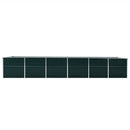 forhøjet plantekasse 480x80x77 cm galvaniseret stål grøn