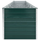 forhøjet plantekasse 480x80x77 cm galvaniseret stål grøn
