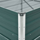 forhøjet plantekasse 480x80x77 cm galvaniseret stål grøn
