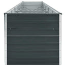 forhøjet plantekasse 480x80x77 cm galvaniseret stål antracitgrå