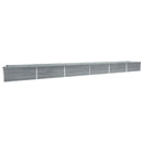 hævet plantekasse 600x80x45 cm galvaniseret stål grå