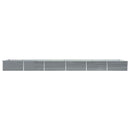 hævet plantekasse 600x80x45 cm galvaniseret stål grå