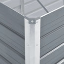 hævet plantekasse 600x80x45 cm galvaniseret stål grå