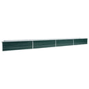 hævet plantekasse 600x80x45 cm galvaniseret stål grøn