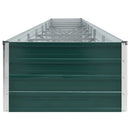 hævet plantekasse 600x80x45 cm galvaniseret stål grøn