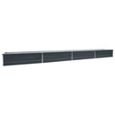 hævet plantekasse 600x80x45 cm galvaniseret stål antracitgrå